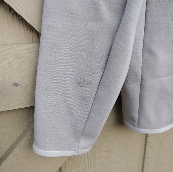 Lululemon Gridliner Fleece Crew Heathered Dove Grey Size Large - Picture 5 of 10